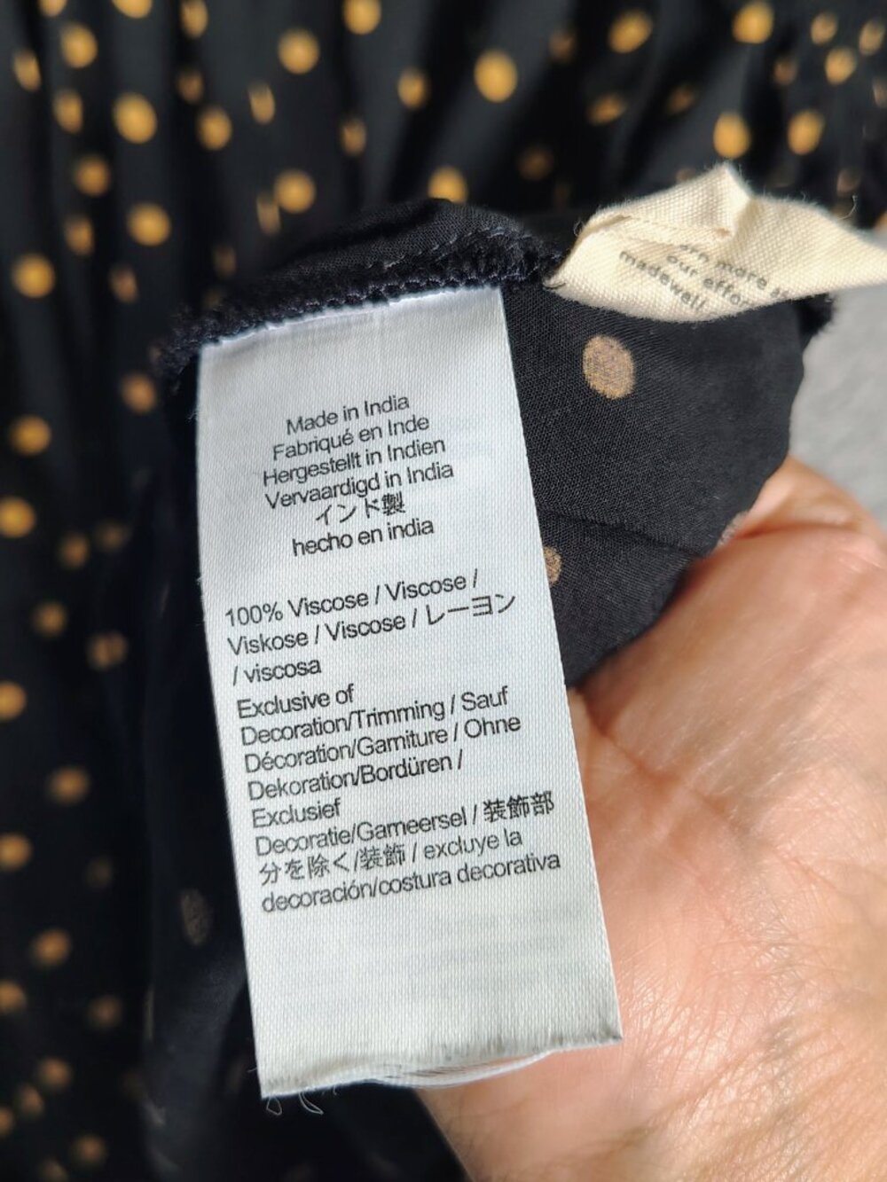 Madewell Mini Dress Women Medium Black Oval Dot Smocked Lucie V-Neck Puff Sleeve - Picture 4 of 11